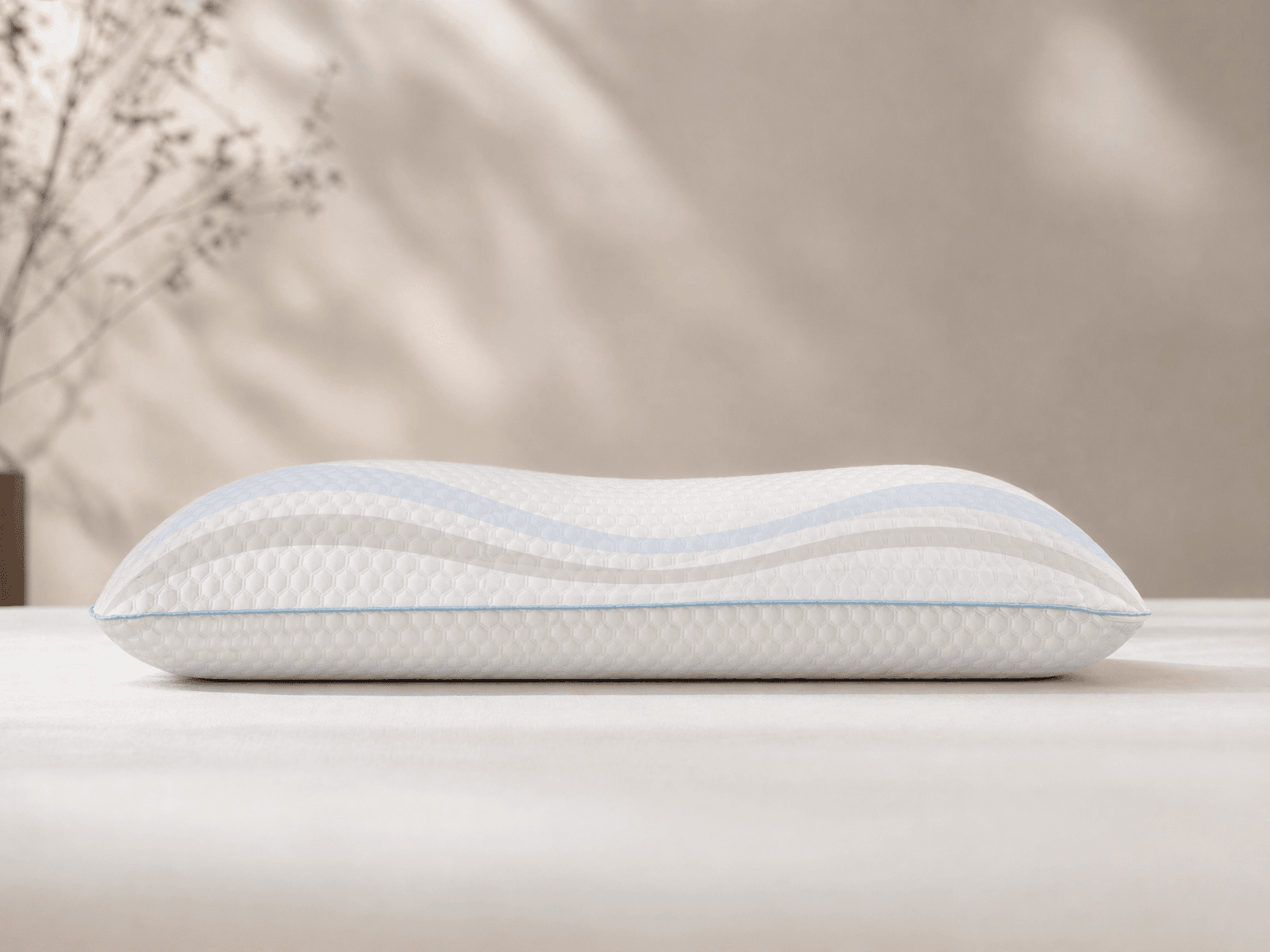 Maple Sleep pillow with a subtle profile support overlay.